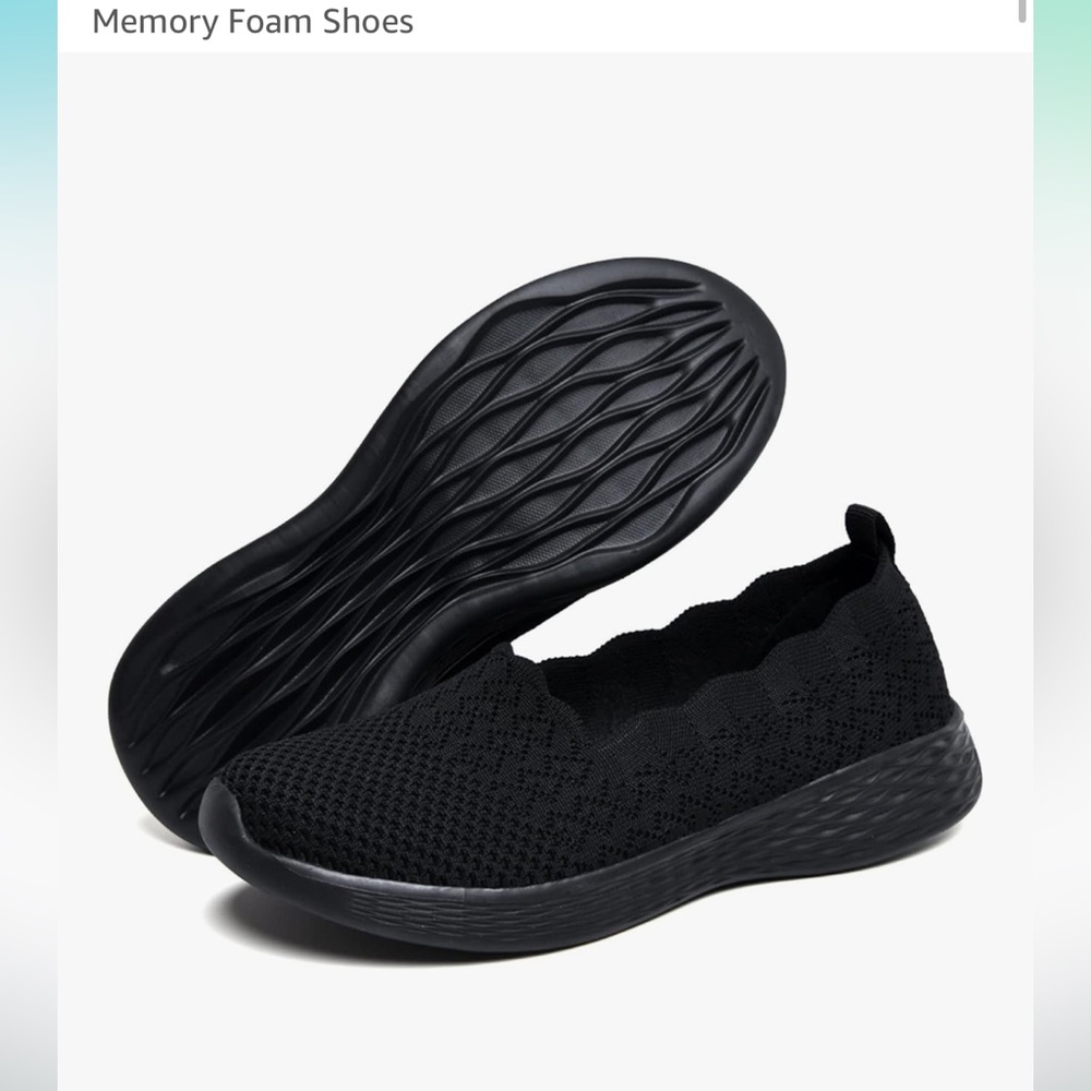 NEW! Black Memory Foam Women's Shoes Size 8.5